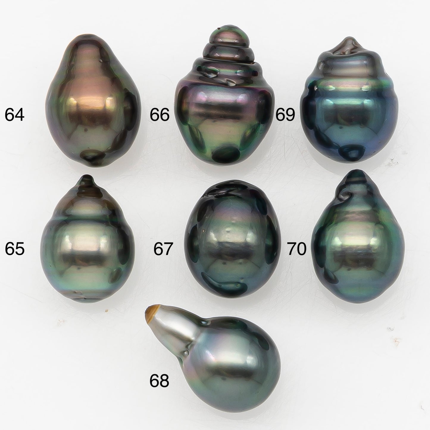 10-11mm Tahitian Pearl Natural Color with Minor Blemishes, Loose Undrilled for Jewelry Making, SKU # 3301TH