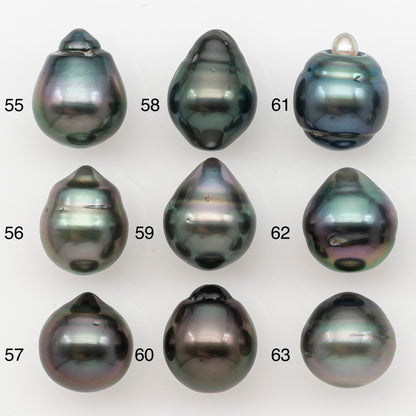 10-11mm Tahitian Pearl Natural Color with Minor Blemishes, Loose Undrilled for Jewelry Making, SKU # 3302TH