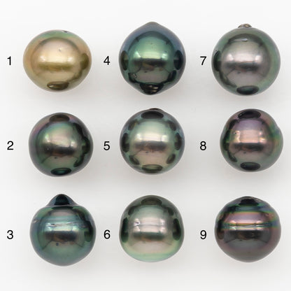 10-11mm Tahitian Pearl Natural Color with Minor Blemishes, Loose Undrilled for Jewelry Making, SKU # 3303TH