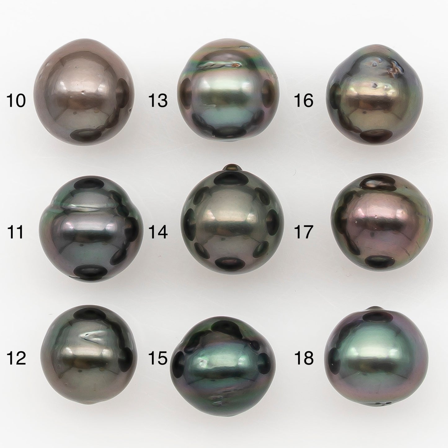 10-11mm Tahitian Pearl Natural Color with Minor Blemishes, Loose Undrilled for Jewelry Making, SKU # 3303TH