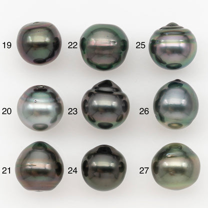 10-11mm Tahitian Pearl Natural Color with Minor Blemishes, Loose Undrilled for Jewelry Making, SKU # 3303TH