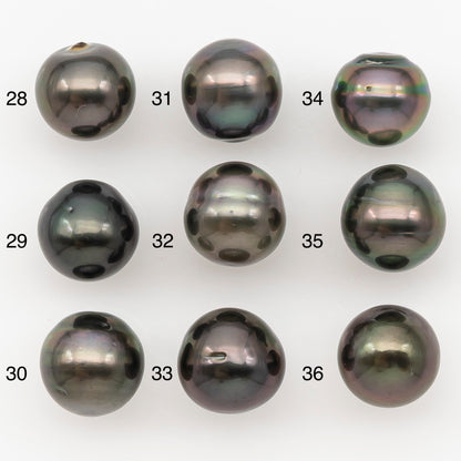 10-11mm Tahitian Pearl Natural Color with Minor Blemishes, Loose Undrilled for Jewelry Making, SKU # 3303TH