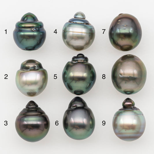 10-11mm Tahitian Pearl Natural Color with Minor Blemishes, Loose Undrilled for Jewelry Making, SKU # 3304TH