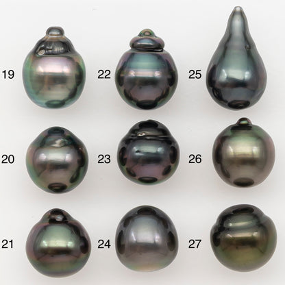 10-11mm Tahitian Pearl Natural Color with Minor Blemishes, Loose Undrilled for Jewelry Making, SKU # 3304TH