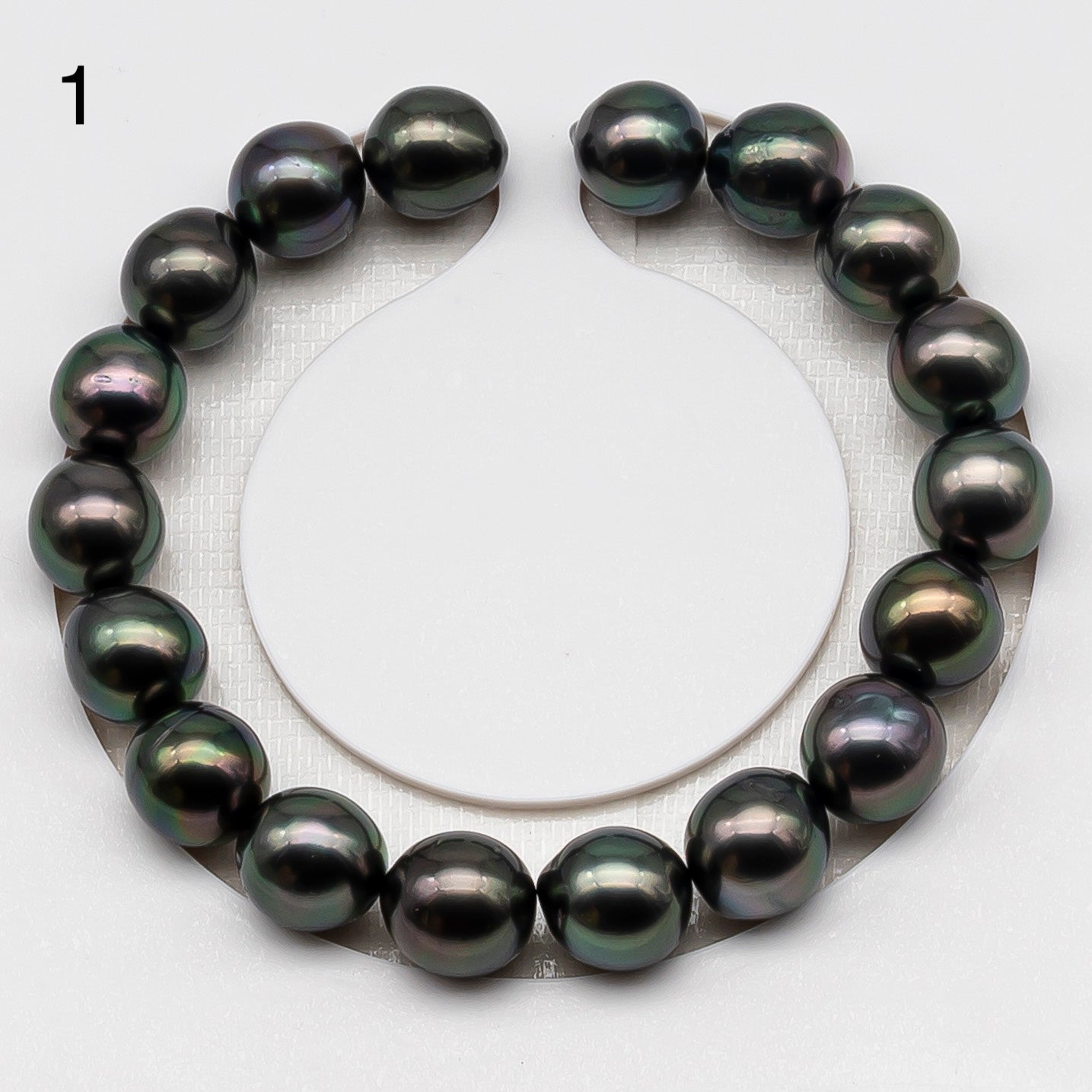 10-11mm 7-8 Inch Tahitian Pearl Short Strand (No Hole), Natural Colors, SKU # 3312TH