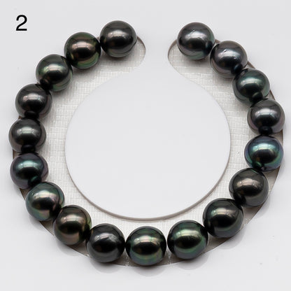 10-11mm 7-8 Inch Tahitian Pearl Short Strand (No Hole), Natural Colors, SKU # 3312TH