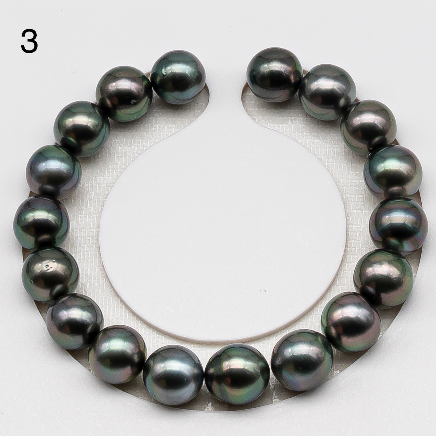 10-11mm 7-8 Inch Tahitian Pearl Short Strand (No Hole), Natural Colors, SKU # 3312TH