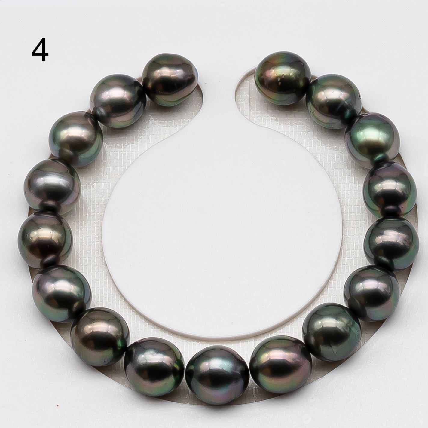 10-11mm 7-8 Inch Tahitian Pearl Short Strand (No Hole), Natural Colors, SKU # 3312TH