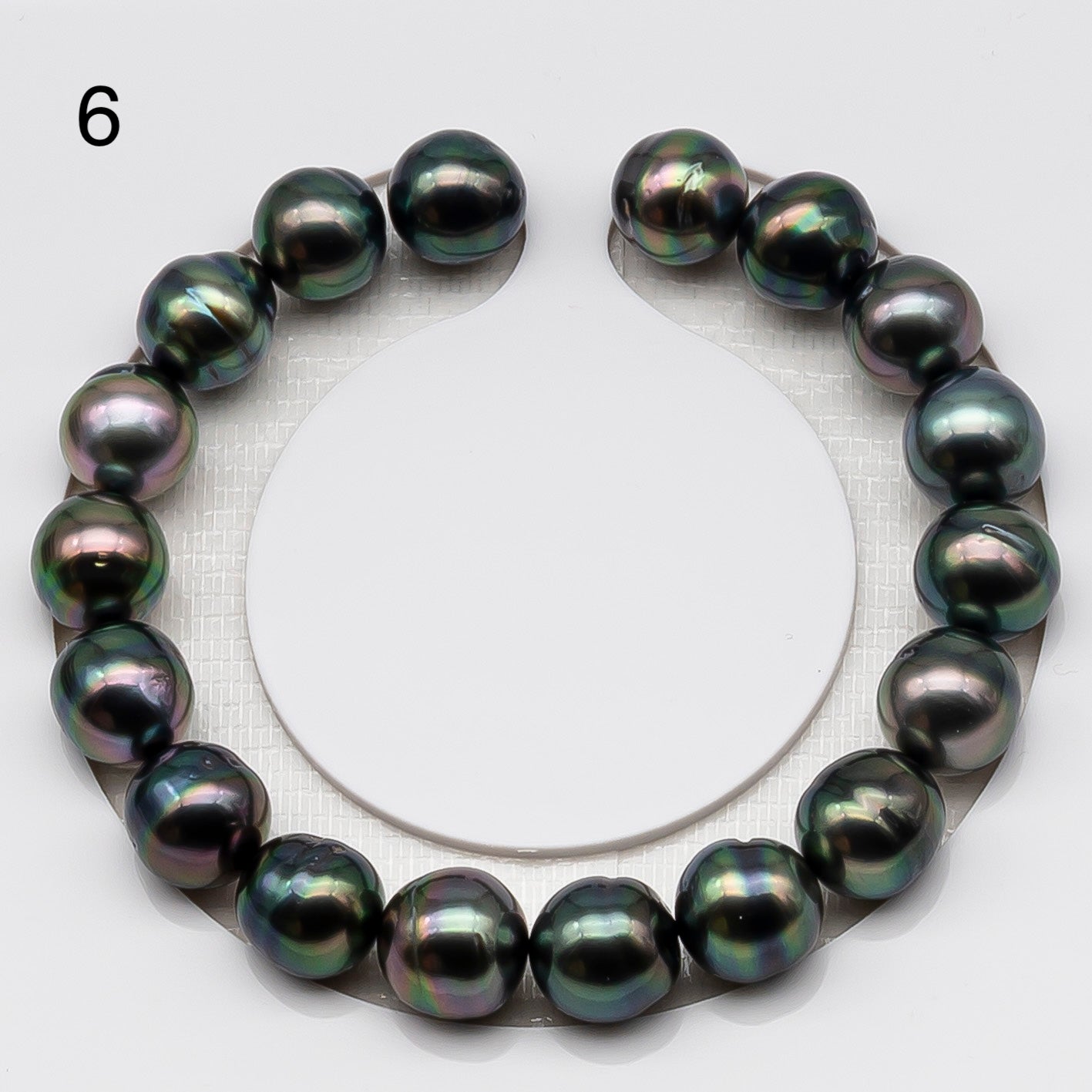 10-11mm 7-8 Inch Tahitian Pearl Short Strand (No Hole), Natural Colors, SKU # 3312TH