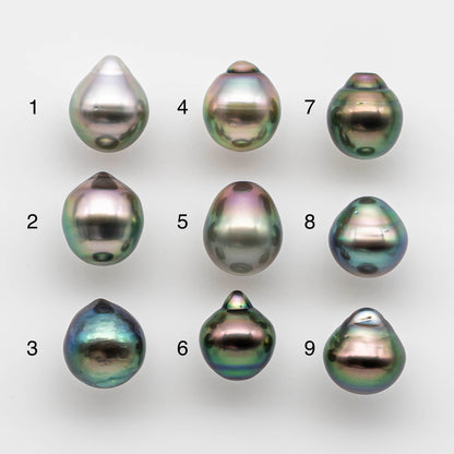 10-11mm Tahitian Pearl Drop with High Luster and Natural Color with Minor Blemishes, Loose Single Piece Undrilled, SKU # 1818TH