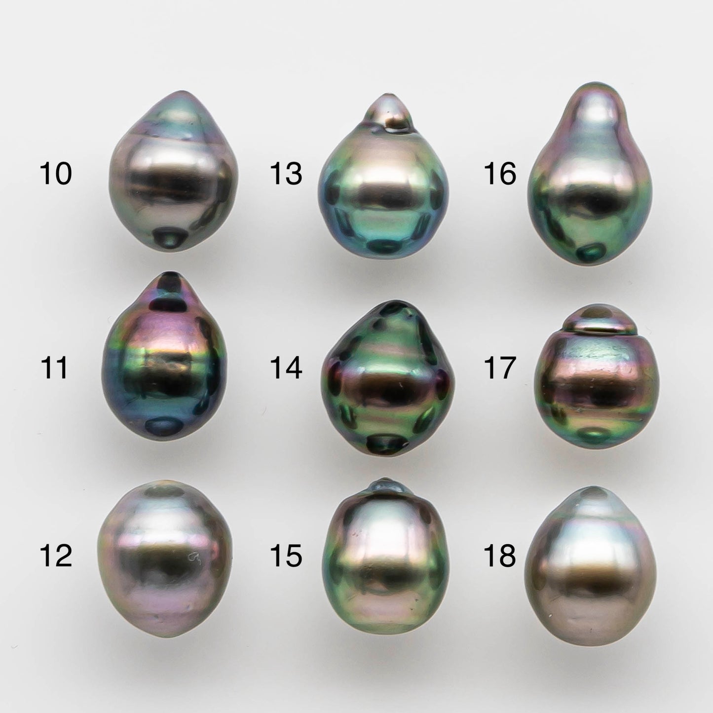 10-11mm Tahitian Pearl Drop with High Luster and Natural Color with Minor Blemishes, Loose Single Piece Undrilled, SKU # 1818TH