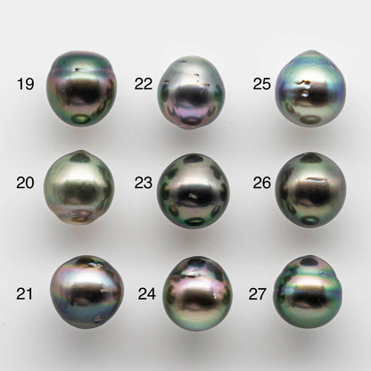 10-11mm Undrilled Drop Tahitian Pearl in High Luster and Natural Color with Minor Blemishes, Loose Single Piece, SKU # 1819TH