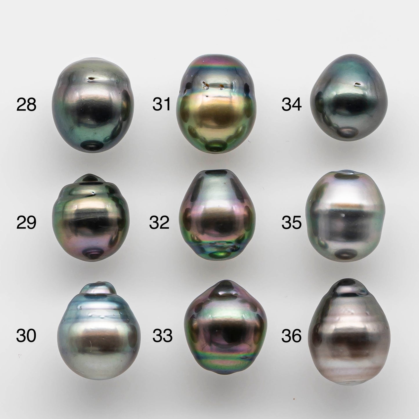 10-11mm Tahitian Pearl Drop Undrilled Loose Single Piece in High Luster and Natural Color with Minor Blemishes, SKU # 1820TH