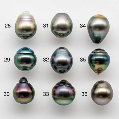 10-11mm Baroque Tahitian Pearl Drops Undrilled Loose Single Piece in High Luster and Natural Color with Blemishes, SKU # 1821TH