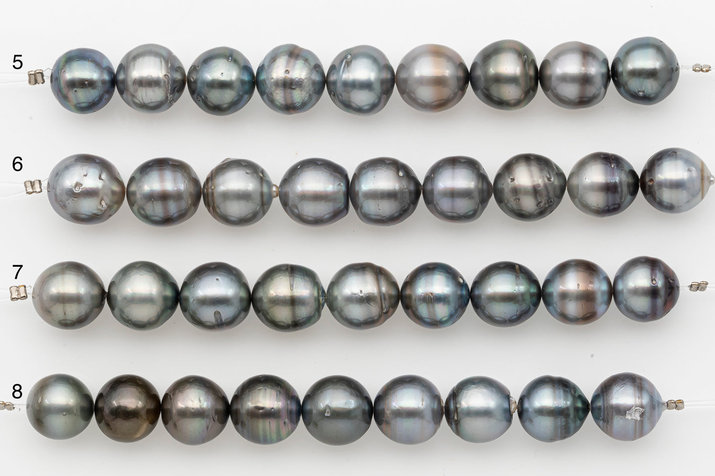 11-12mm Tahitian Pearl Short Strand with Minor Blemishes, Natural Colors, SKU # 3317TH