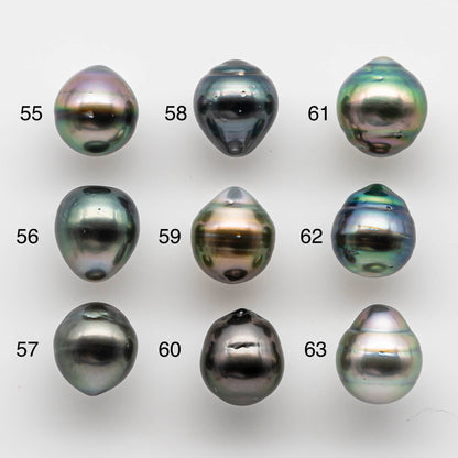 10-11mm Baroque Tahitian Pearl Drops Undrilled Loose Single Piece in High Luster and Natural Color with Blemishes, SKU # 1821TH