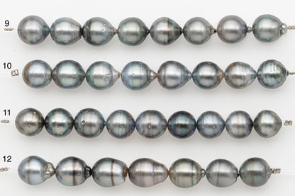 11-12mm Tahitian Pearl Short Strand with Minor Blemishes, Natural Colors, SKU # 3317TH