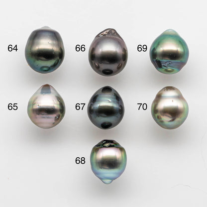 10-11mm Baroque Tahitian Pearl Drops Undrilled Loose Single Piece in High Luster and Natural Color with Blemishes, SKU # 1821TH