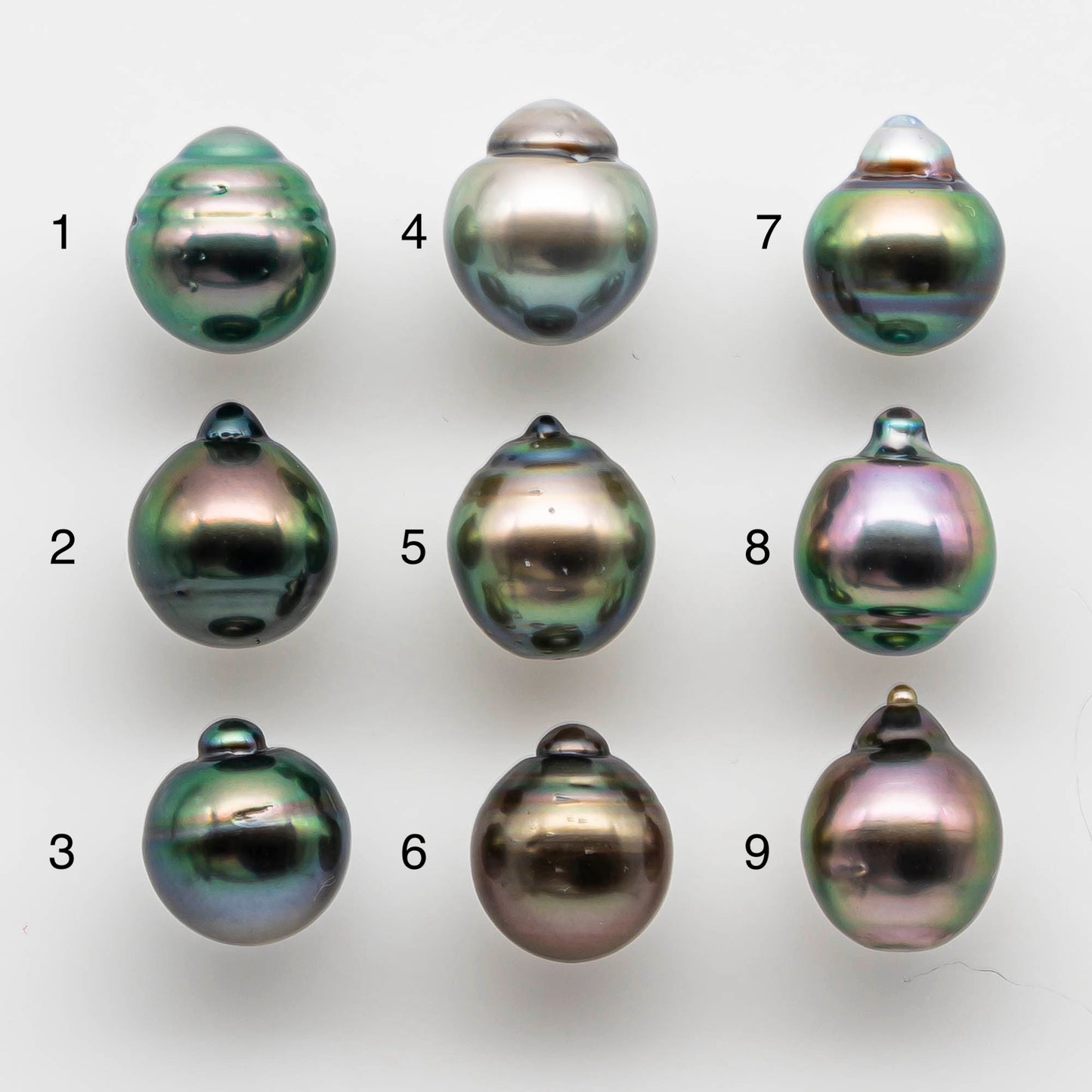 10-11mm Tahitian Pearl Drop with High Luster and Natural Color with Minor Blemishes, Loose Single Piece Undrilled, SKU # 1822TH