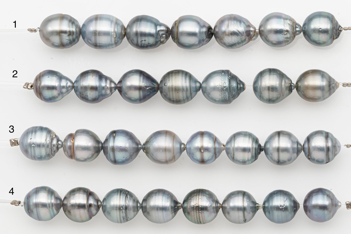11-12mm Tahitian Pearl Short Strand with Minor Blemishes, Natural Colors, SKU # 3317TH