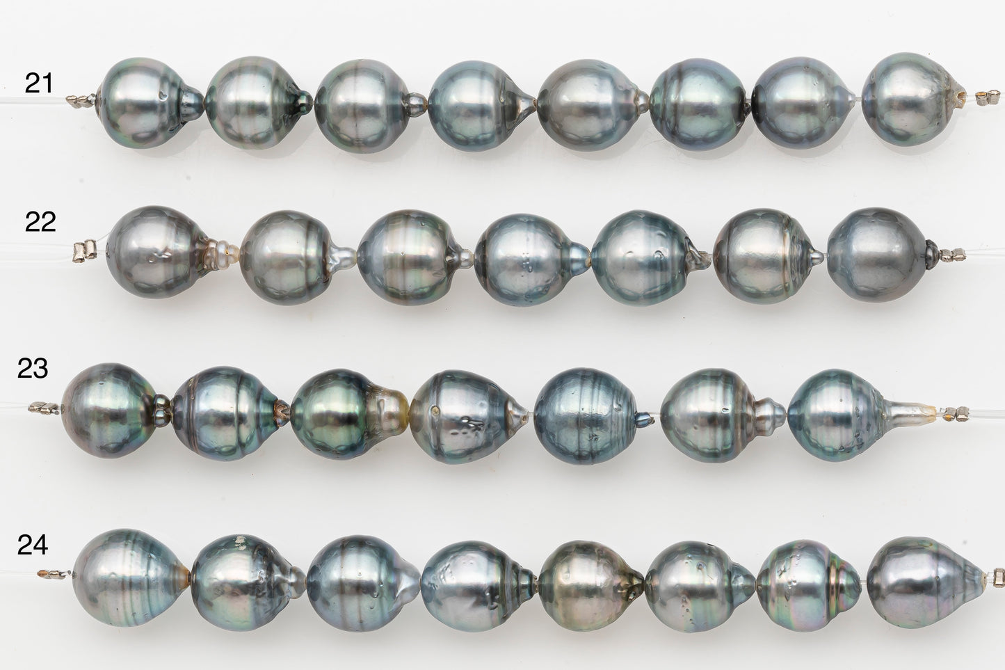 11-12mm Tahitian Pearl Short Strand with Minor Blemishes, Natural Colors, SKU # 3317TH