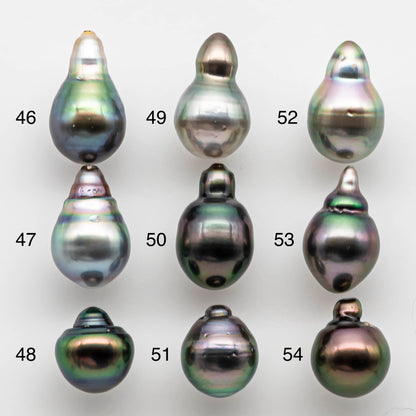 10-11mm Tahitian Pearl Drop with High Luster and Natural Color with Minor Blemishes, Loose Single Piece Undrilled, SKU # 1822TH