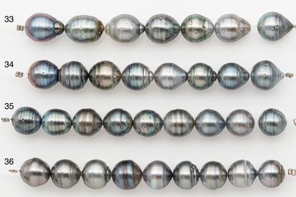 11-12mm Tahitian Pearl Short Strand with Minor Blemishes, Natural Colors, SKU # 3317TH
