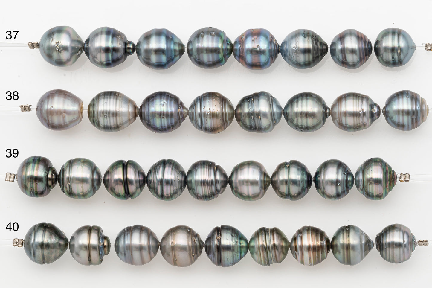 11-12mm Tahitian Pearl Short Strand with Minor Blemishes, Natural Colors, SKU # 3317TH