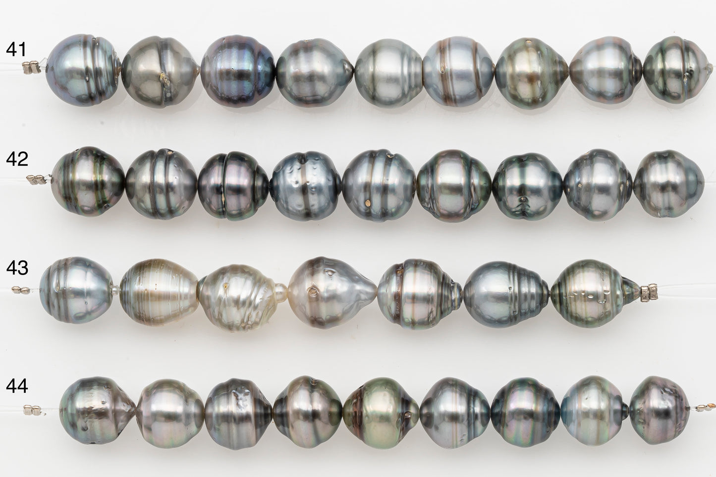 11-12mm Tahitian Pearl Short Strand with Minor Blemishes, Natural Colors, SKU # 3317TH