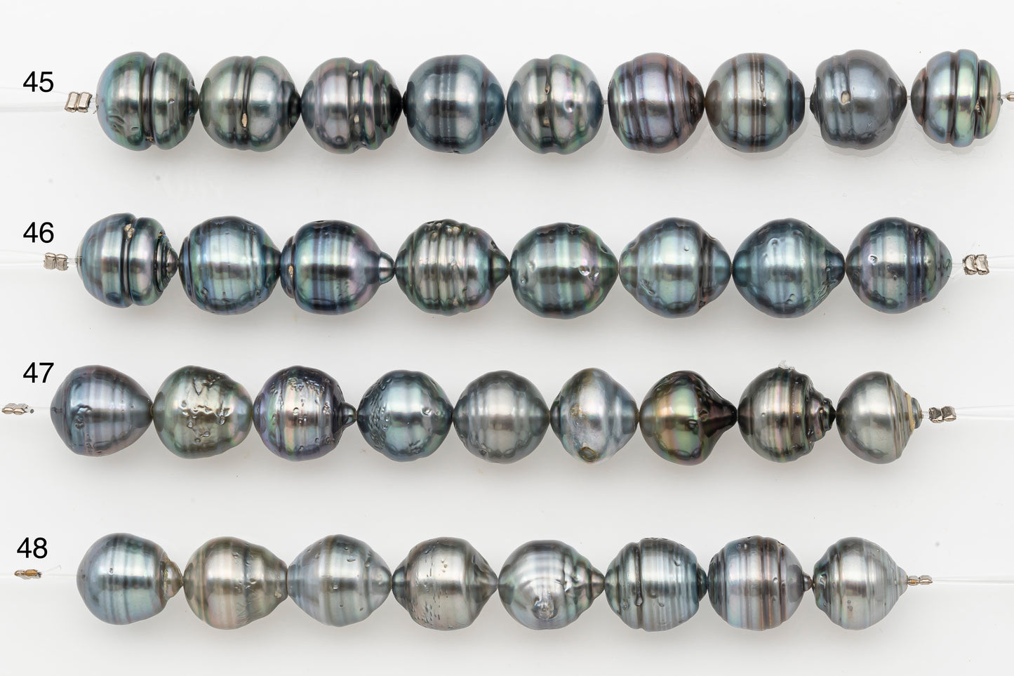 11-12mm Tahitian Pearl Short Strand with Minor Blemishes, Natural Colors, SKU # 3317TH