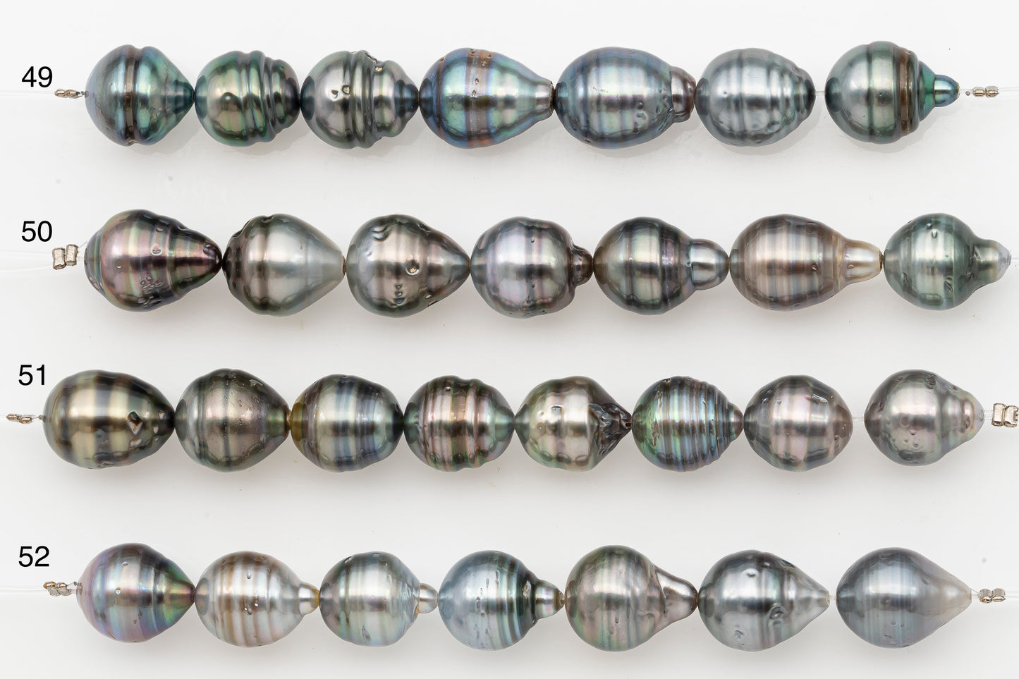 11-12mm Tahitian Pearl Short Strand with Minor Blemishes, Natural Colors, SKU # 3317TH