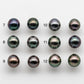 10-11mm Gorgeous Tahitian Pearl Drop in Amazing Luster with Minor Blemish, Loose Matching Pair in Undrilled for Making Earring, SKU # 1815TH