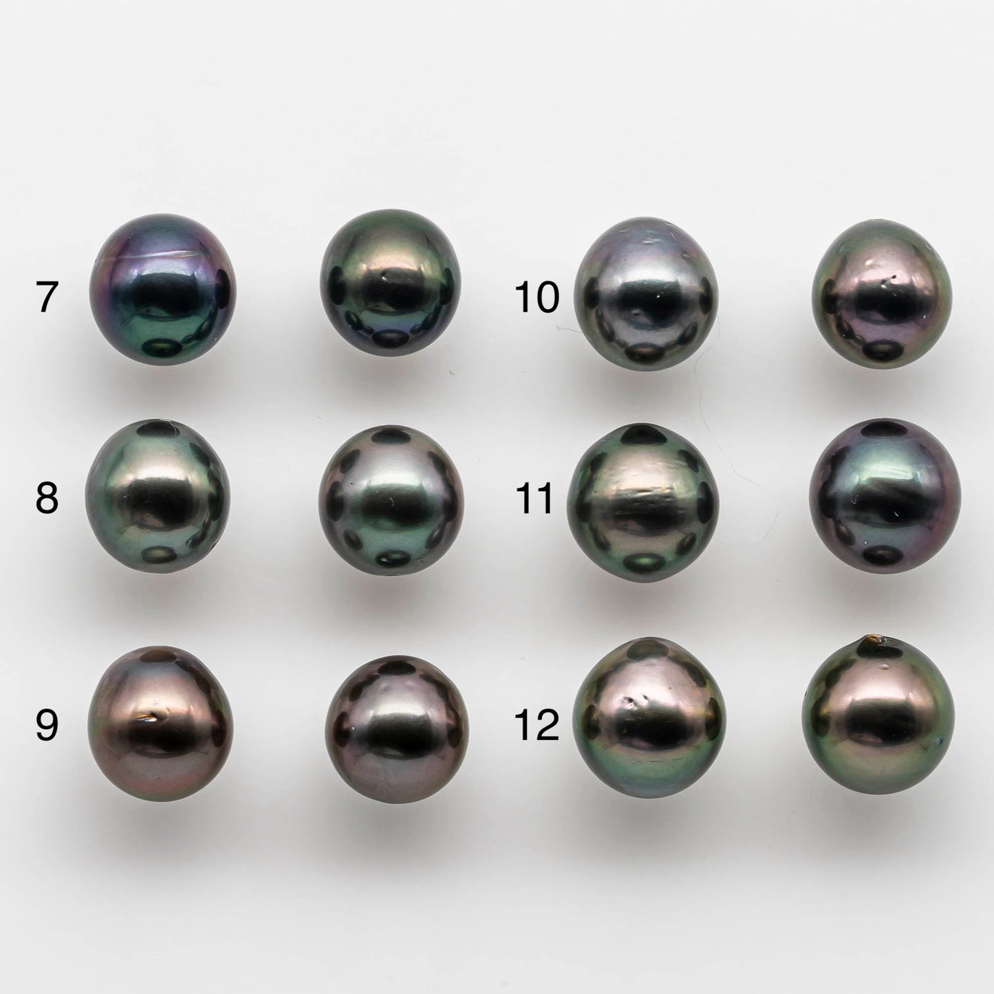 10-11mm Gorgeous Tahitian Pearl Drop in Amazing Luster with Minor Blemish, Loose Matching Pair in Undrilled for Making Earring, SKU # 1815TH