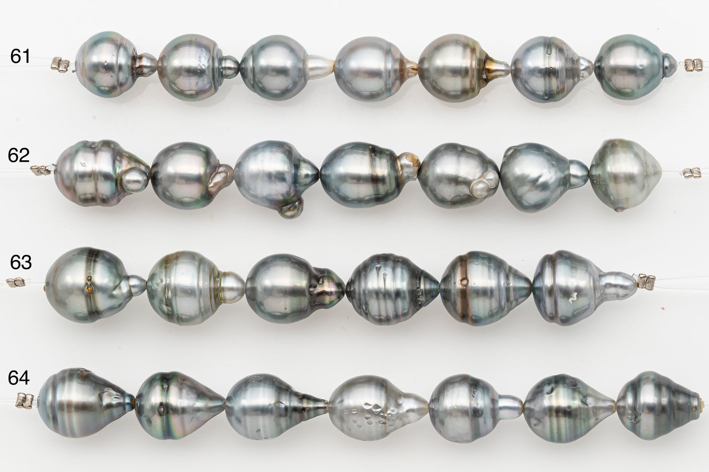 11-12mm Tahitian Pearl Short Strand with Minor Blemishes, Natural Colors, SKU # 3317TH
