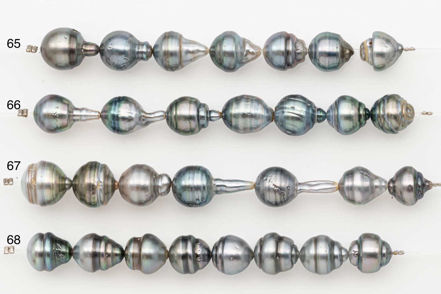 11-12mm Tahitian Pearl Short Strand with Minor Blemishes, Natural Colors, SKU # 3317TH