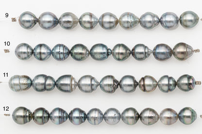 10-11mm Tahitian Pearl Short Strand with Minor Blemishes, Natural Colors, SKU # 3318TH