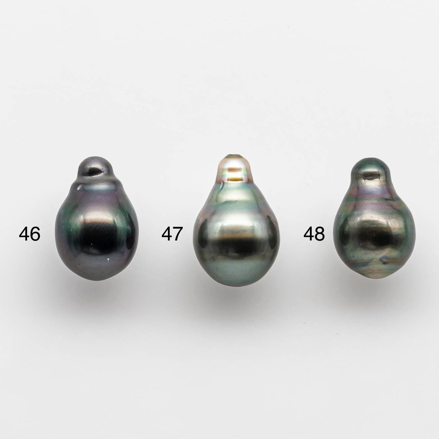 10-11mm Tahitian Pearl Drop with High Luster and Natural Color with Minor Blemishes, Loose Single Piece Undrilled, SKU # 1817TH