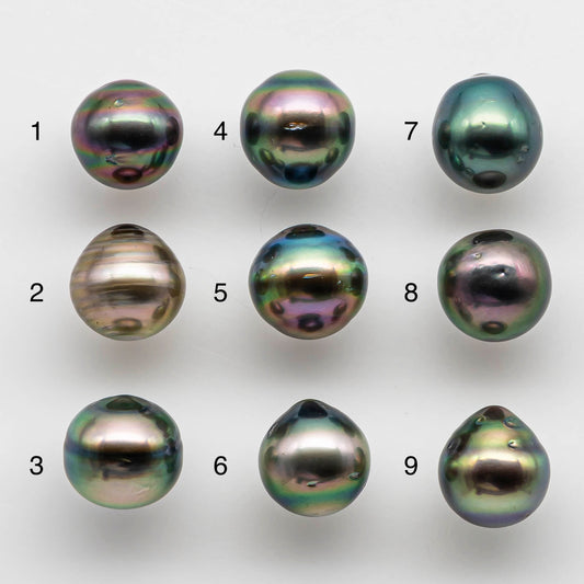 10-11mm Baroque Tahitian Pearl Drops Undrilled Loose Single Piece in High Luster and Natural Color with Blemishes, SKU # 1821TH