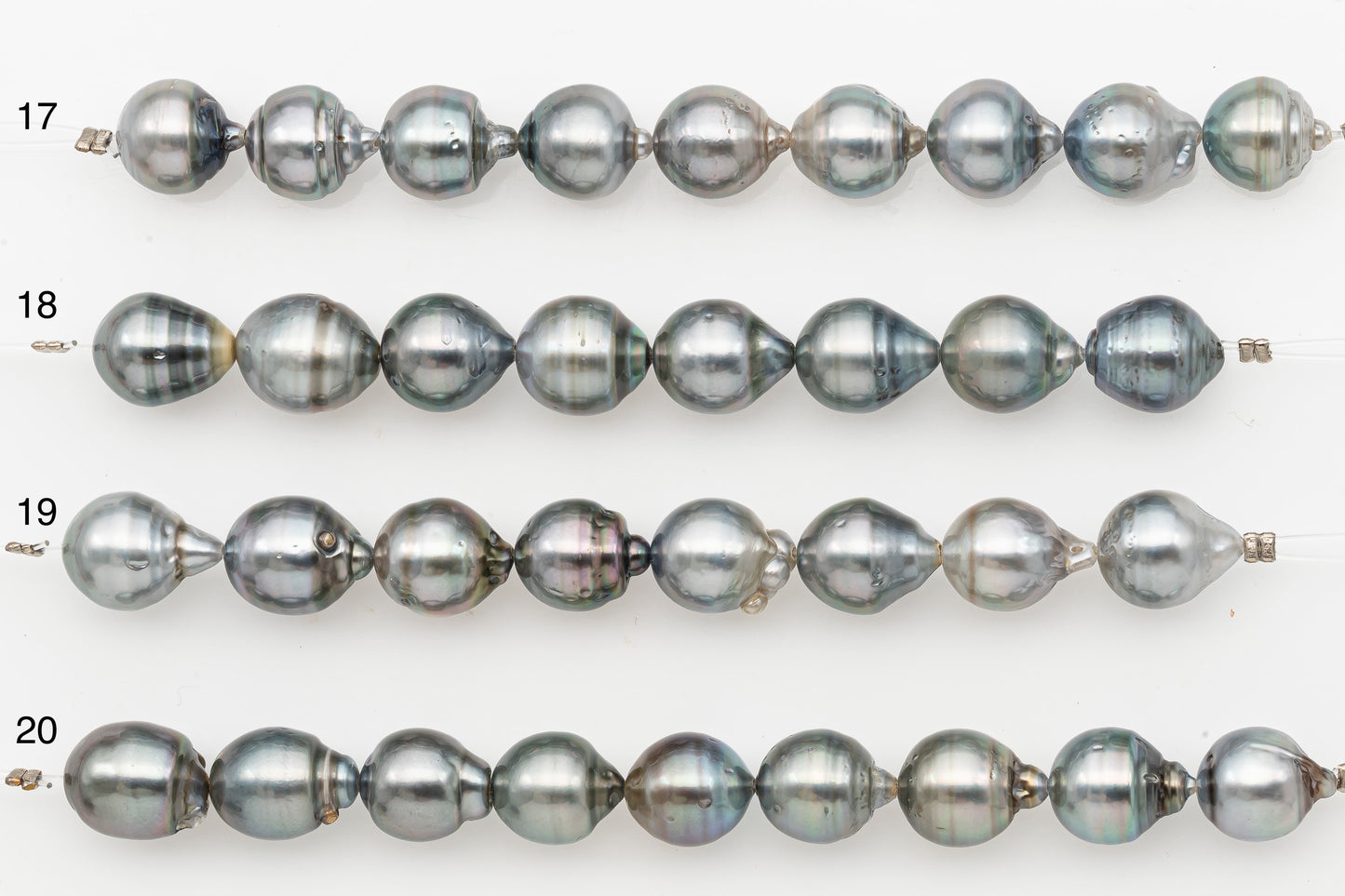 10-11mm Tahitian Pearl Short Strand with Minor Blemishes, Natural Colors, SKU # 3318TH