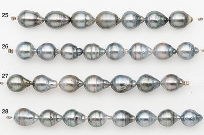 10-11mm Tahitian Pearl Short Strand with Minor Blemishes, Natural Colors, SKU # 3318TH