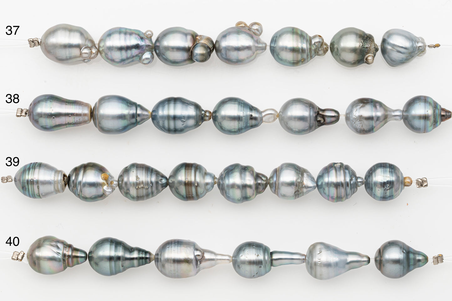 10-11mm Tahitian Pearl Short Strand with Minor Blemishes, Natural Colors, SKU # 3318TH