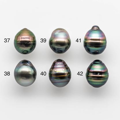 10-11mm Colorful Tahitian Pearl Single Piece Drop in Natural Color and High Luster with Minor Blemishes, Loose Undrilled, SKU # 1824TH