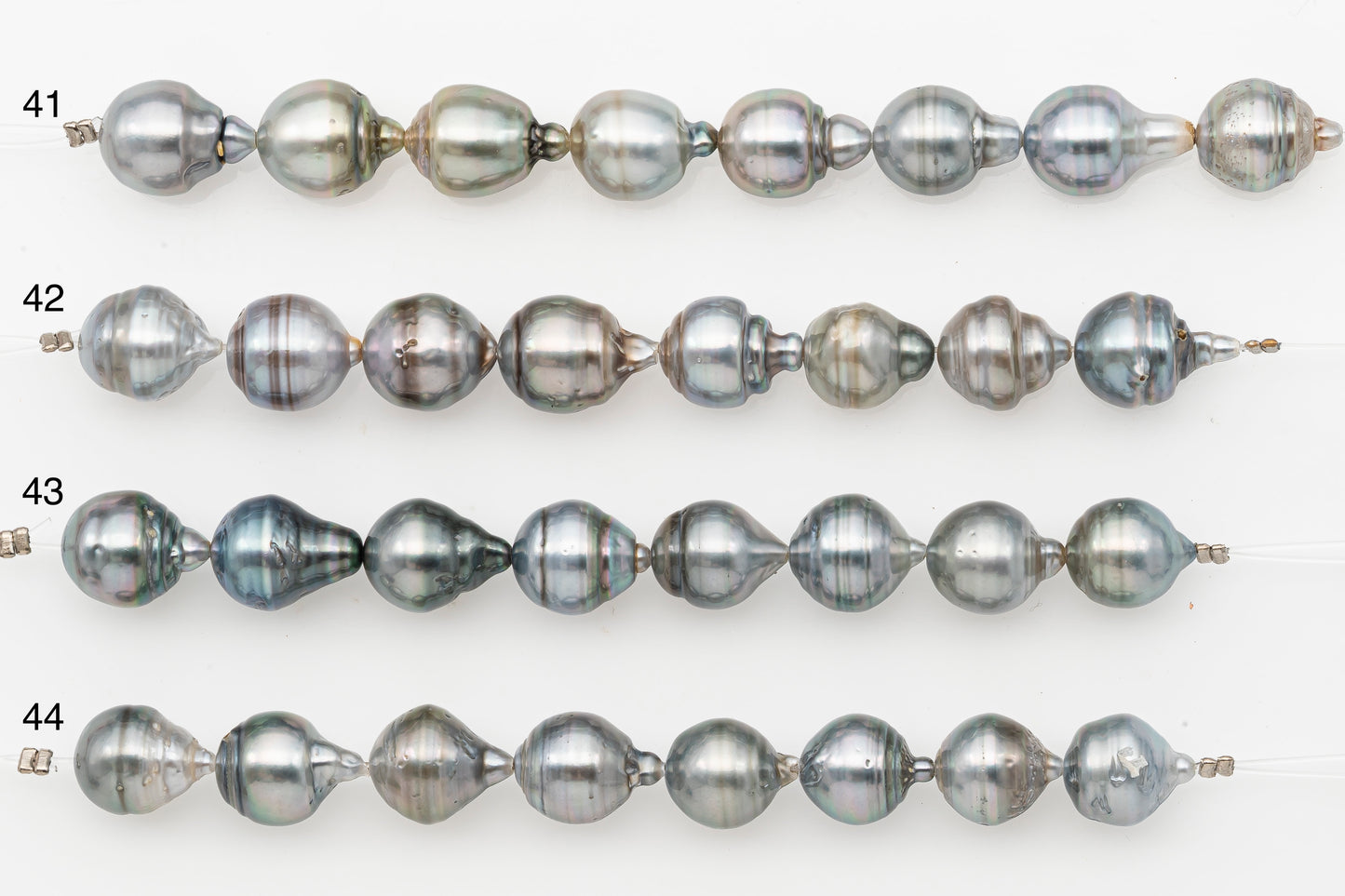 10-11mm Tahitian Pearl Short Strand with Minor Blemishes, Natural Colors, SKU # 3318TH