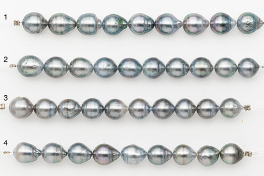 9-10mm Tahitian Pearl Short Strand with Minor Blemishes, Natural Colors, SKU # 3319TH