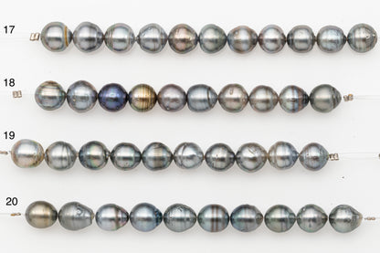9-10mm Tahitian Pearl Short Strand with Minor Blemishes, Natural Colors, SKU # 3319TH