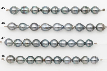 9-10mm Tahitian Pearl Short Strand with Minor Blemishes, Natural Colors, SKU # 3319TH