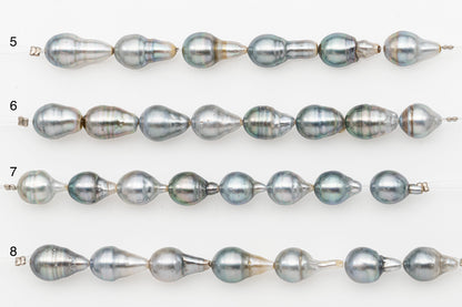 9-10mm Tahitian Pearl Short Strand with Minor Blemishes, Natural Colors, SKU # 3320TH