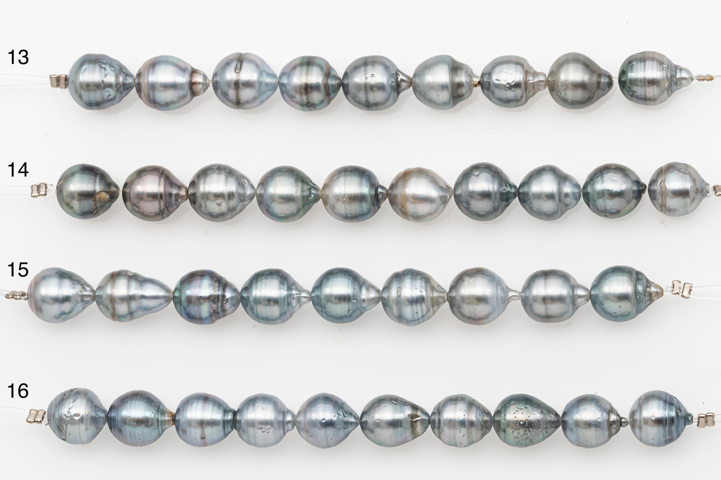 9-10mm Tahitian Pearl Short Strand with Minor Blemishes, Natural Colors, SKU # 3320TH