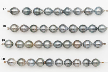 9-10mm Tahitian Pearl Short Strand with Minor Blemishes, Natural Colors, SKU # 3320TH