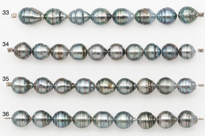 9-10mm Tahitian Pearl Short Strand with Minor Blemishes, Natural Colors, SKU # 3320TH
